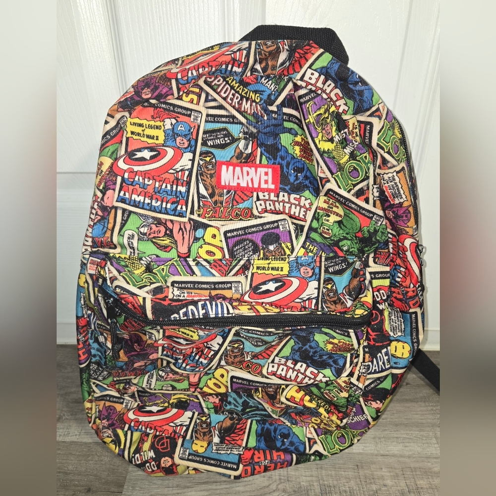 Marvel Comic Print Backpack, Full Sized Backpack … - image 1